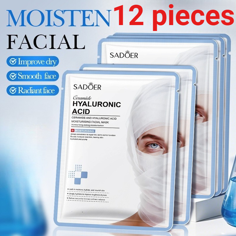 Ceramide Moisturizer - 12 sztuk Zestaw Maseczek do Twarzy