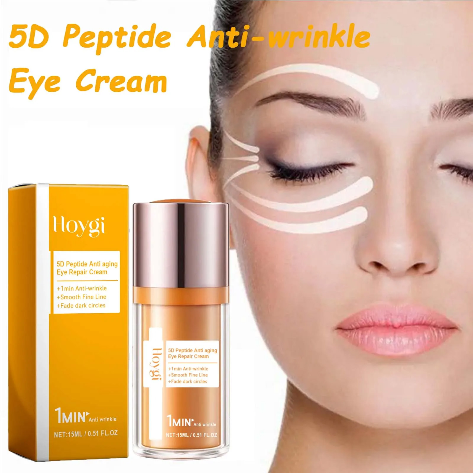 Eye Cream Peptide - HOYGI 5D Peptydowy Krem Przeciwzmarszczkowy do