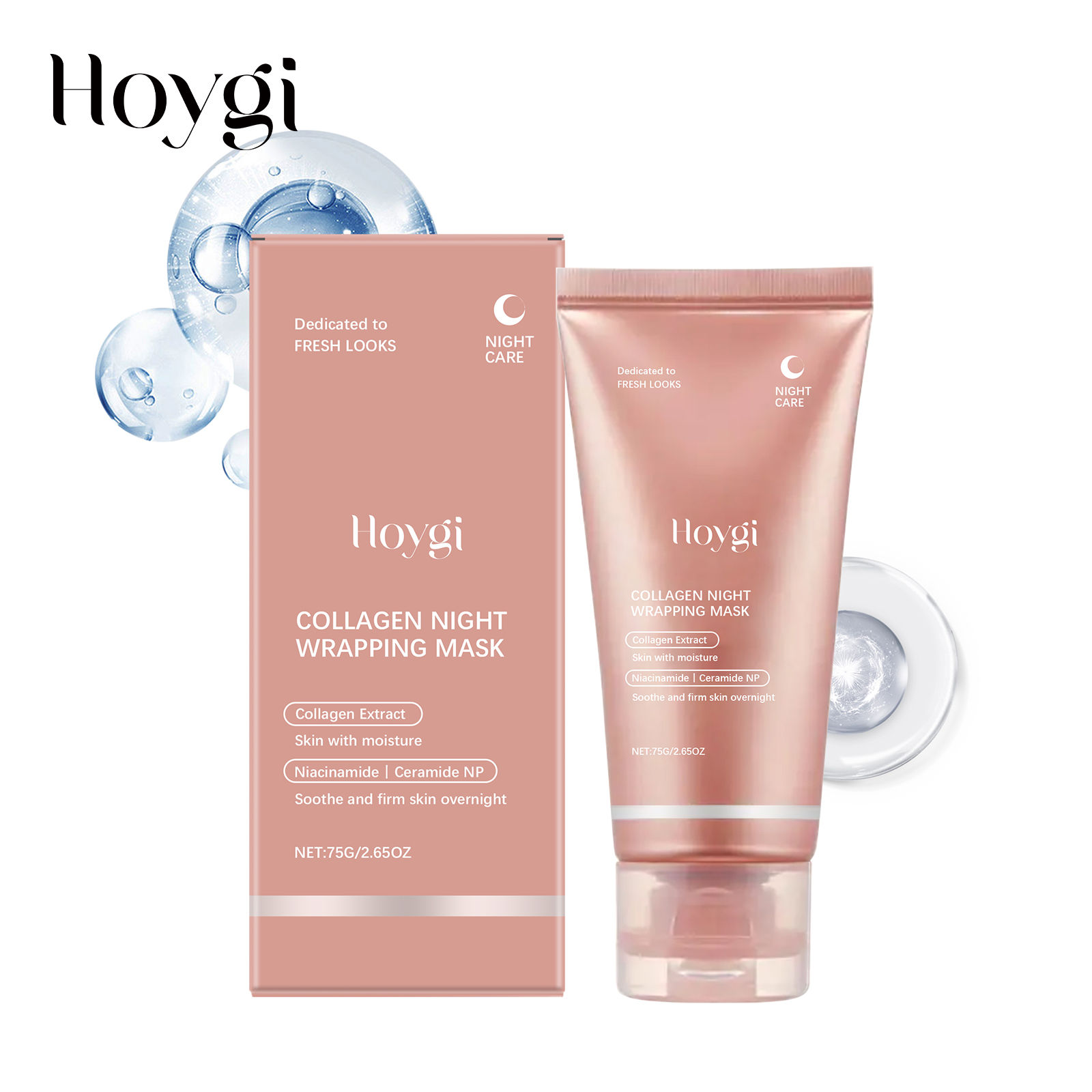 Ceramide Moisturizer - 75g Kolagenowa Maska Nocna Ujędrniająca Nawilżająca