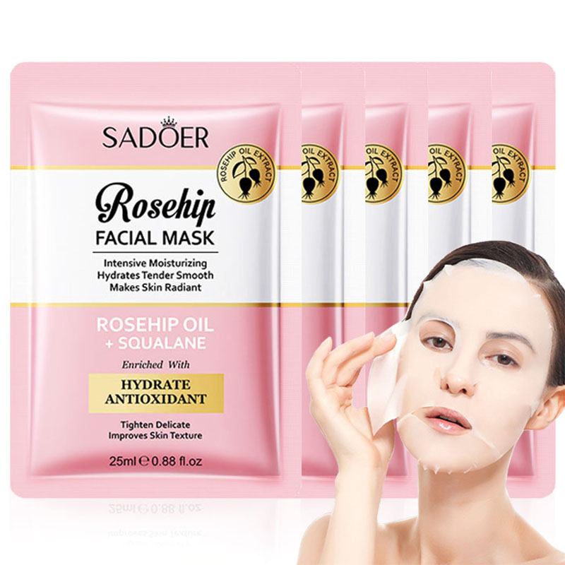 Face Oil Rosehip - 5/10 szt. Maseczka do twarzy z