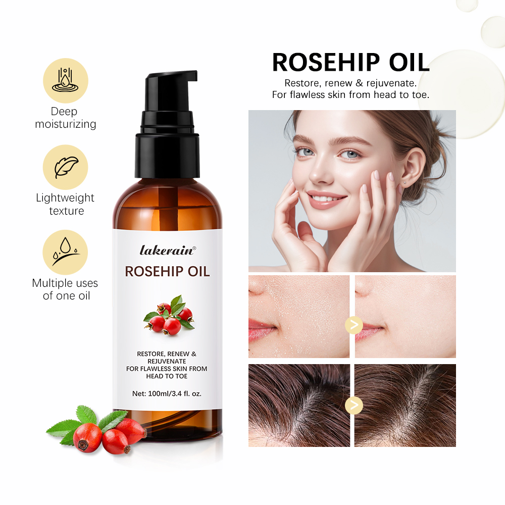 Face Oil Rosehip - 100ml Wielofunkcyjny nawilżający olejek eteryczny z
