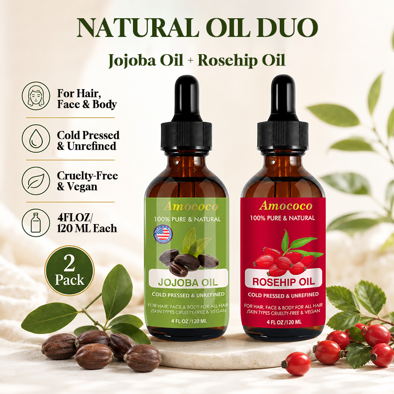 Face Oil Rosehip - Amococo 2 szt. Olejek Jojoba i