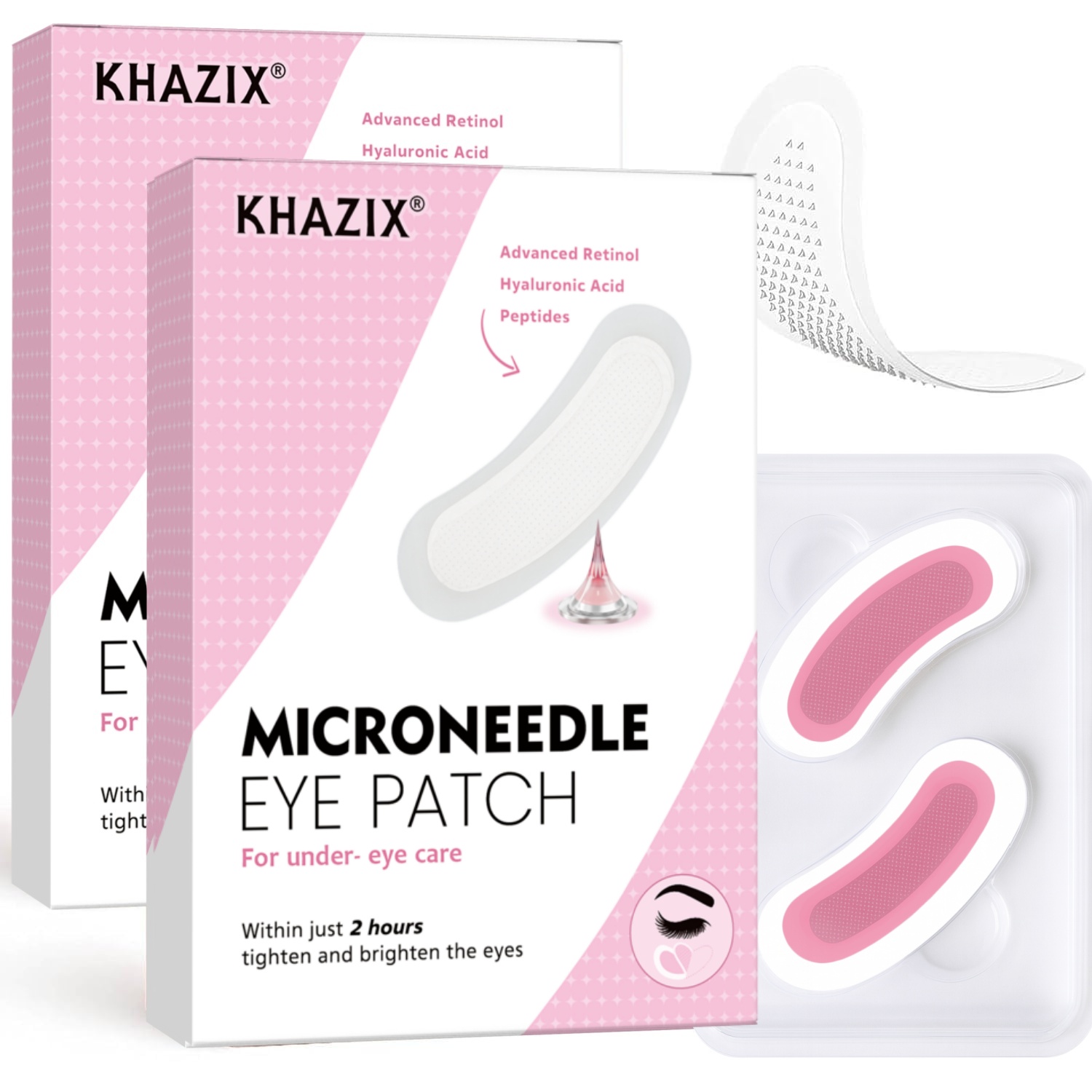 Eye Cream Peptide - Plastry pod oczy z retinolem, mikroigłami,