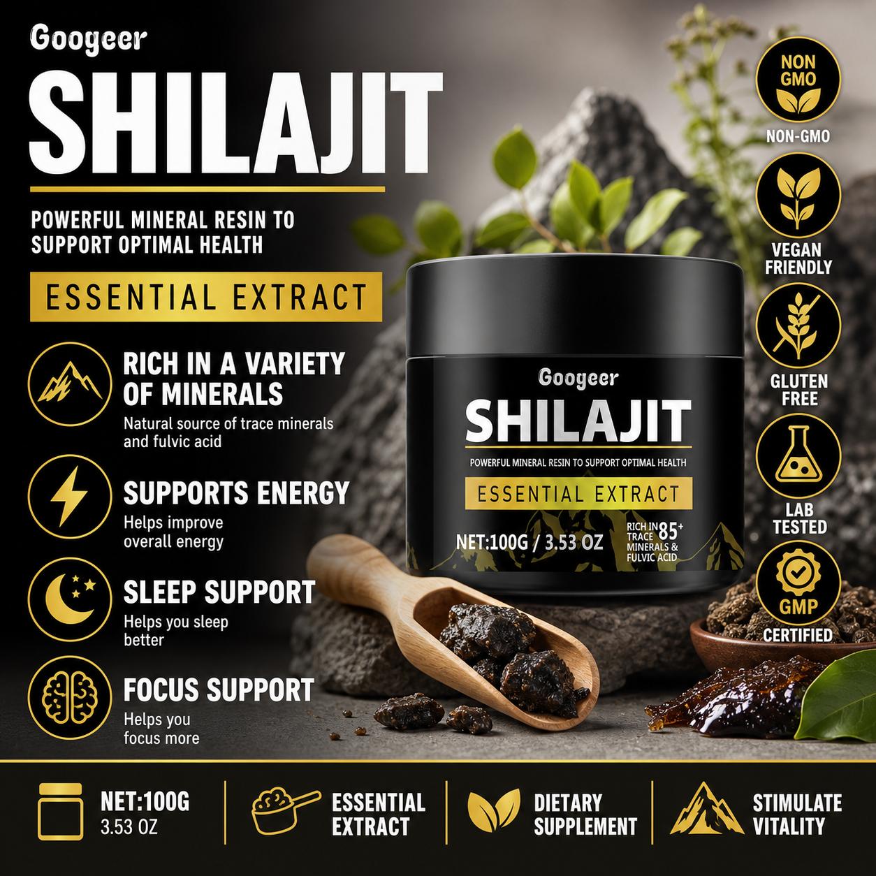 Licorice Root Extract - Googeer Shilajit Ekstrakt w Proszku Kwas