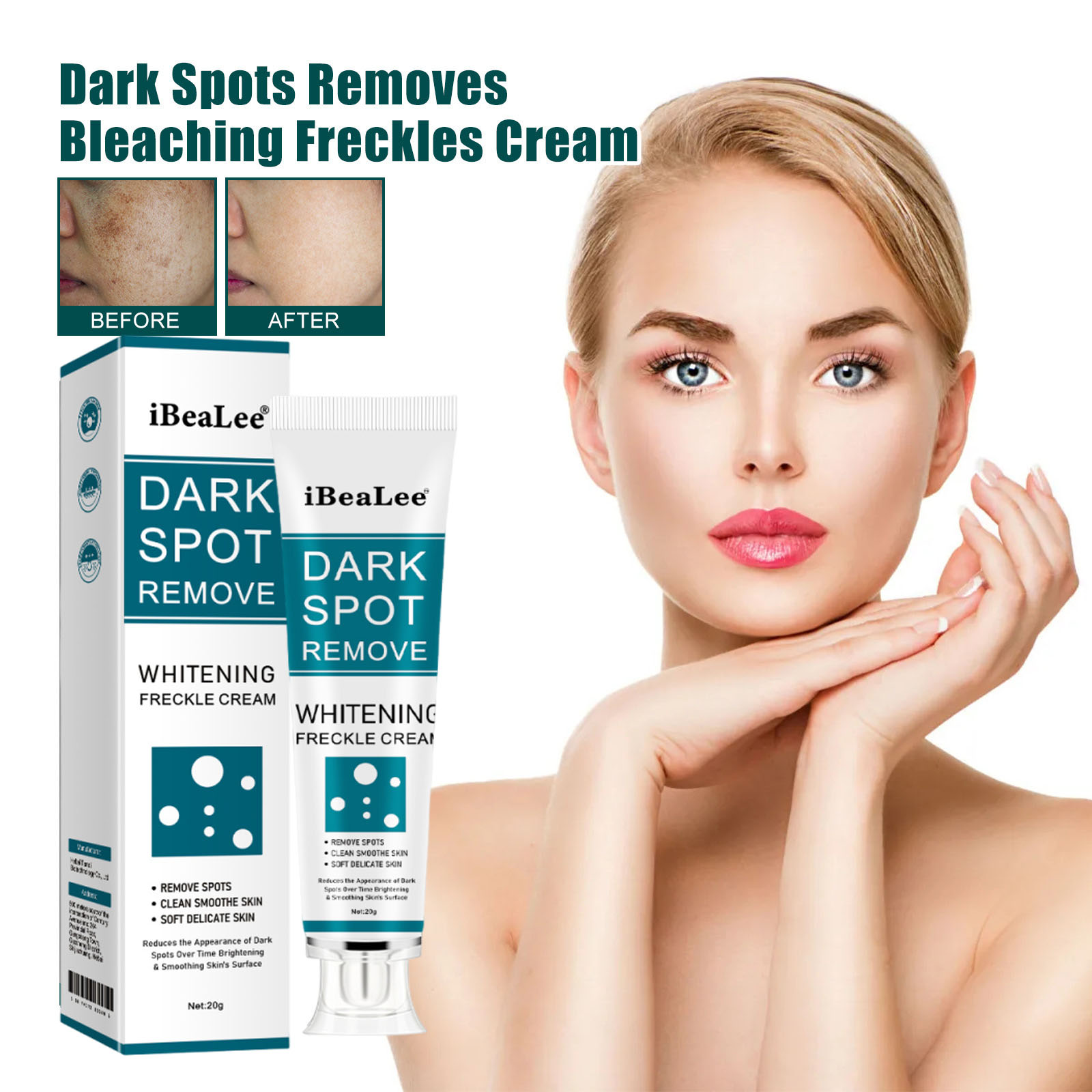 Skincare Glad2Glow - Krem rozjaśniający na przebarwienia (melasma) z