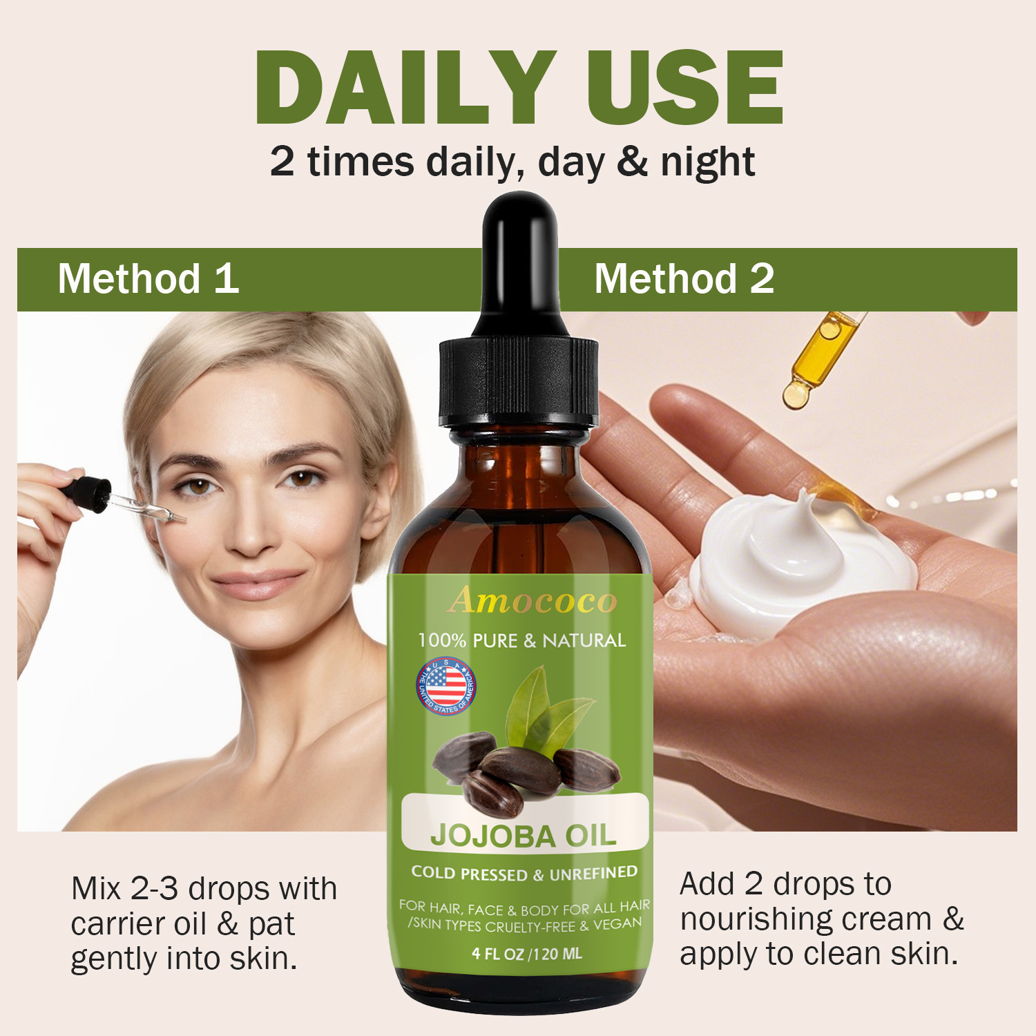 Amococo 2 szt. Olejek Jojoba i – Face Oil Rosehip recenzja i cena