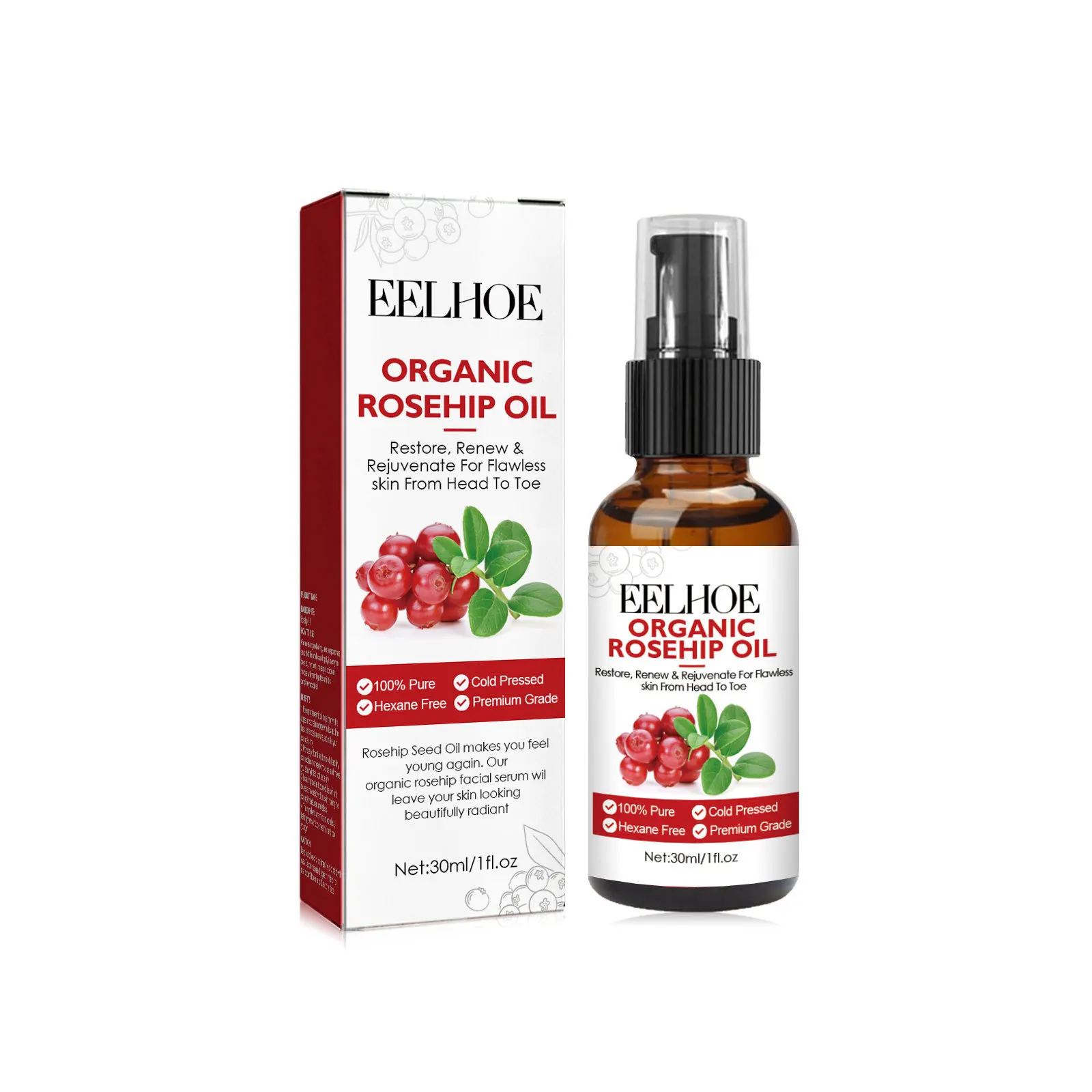 30ml Serum do twarzy z olejkie – Face Oil Rosehip recenzja i cena